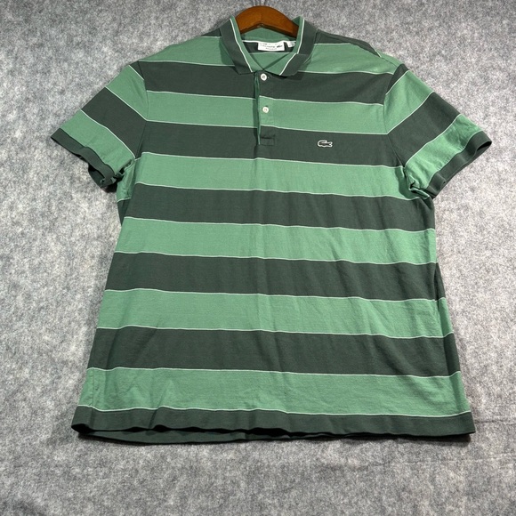 Lacoste Other - LaCoste Mens Dark/Light Green Regular Fit Short Sleeve Polo Size‎ XXL